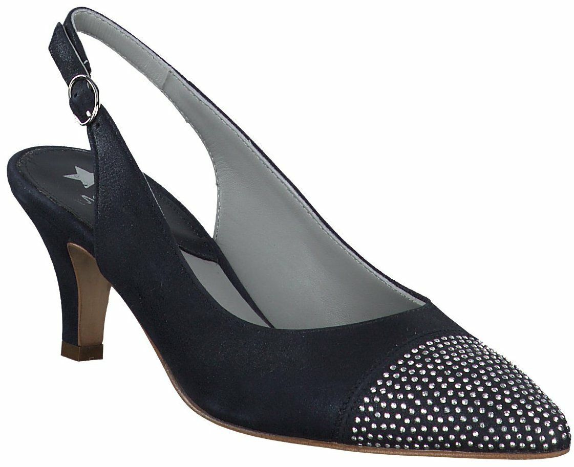 Maripé Slingpumps aus Leder 131102723393 (Dunkelblau)