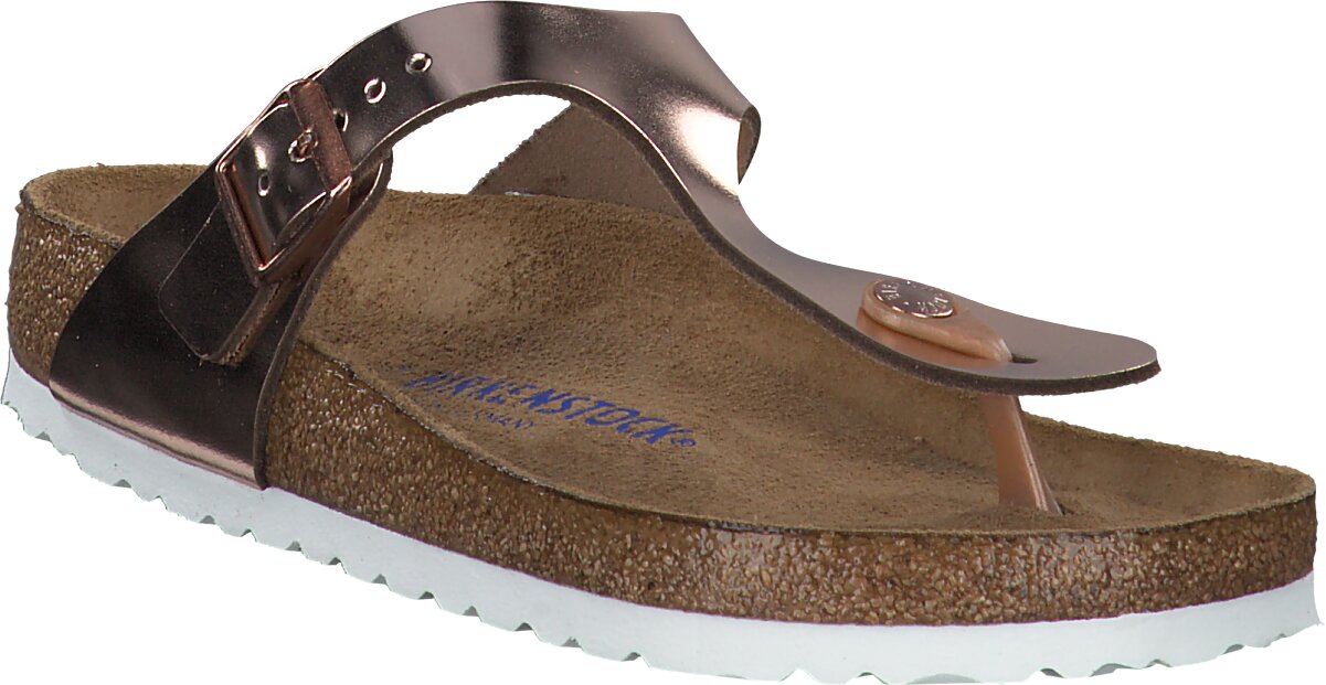 Birkenstock Damen-Zehentrenner aus Leder 591901653627 (Roségold)