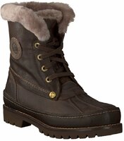 Schnür-Boots aus Leder 325314 (Dunkelbraun)