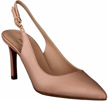 Damen-Slingpumps aus Leder 951316 (Rosa)