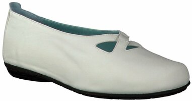 Flache Slipper für Damen 450255 (Weiß)