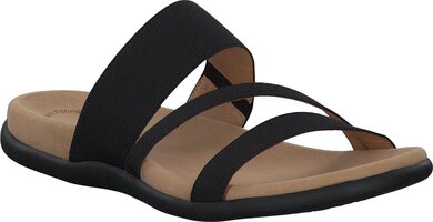 Flache Pantoletten für Damen 356529 (Schwarz)