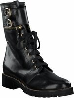 Damen-Schnür-Boots aus Leder 407665 (Schwarz)