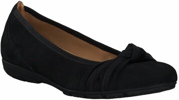 Damen-Ballerinas aus Leder 405085 (Schwarz)