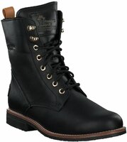 Damen-Schnürboots aus Leder 788223 (Schwarz)