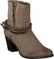 Absatz-Stiefeletten für Damen 424948 (Braun/Beige)