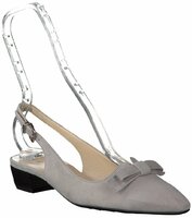 Damen-Slingpumps aus Leder 477059 (Hellgrau)