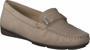 Damen-Slipper aus Leder 476845 (Beige)