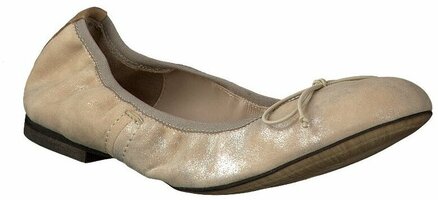 Flache Damen-Ballerinas 459665 (Beige/Silber)