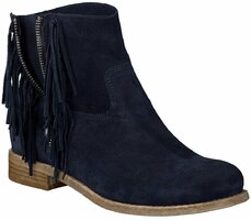 Damen-Stiefeletten aus Leder 494720 (Dunkelblau)