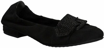 Flache Damen-Ballerinas 507611 (Schwarz)
