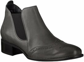 Damen-Stiefeletten aus Leder 560613 (Dunkelgrau)
