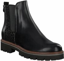 Flache Leder-Boots für Damen 500355 (Schwarz)