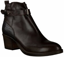 Damen-Stiefeletten aus Leder 505043 (Dunkelbraun)