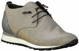 Flache Schnürschuhe für Damen 561034 (Silber)