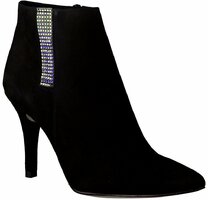 Damen-Stiefeletten aus Leder 505213 (Schwarz)