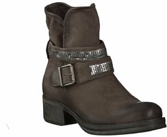 Damen-Stiefeletten aus Leder 431199 (Grau)