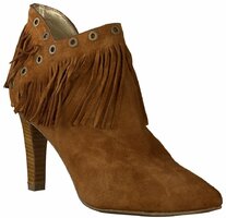 Leder-Stiefeletten für Damen 573620 (Mittelbraun)