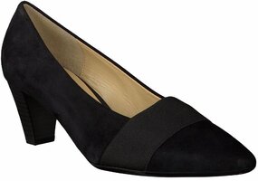 Leder-Pumps mit Absatz 578927 (Schwarz)