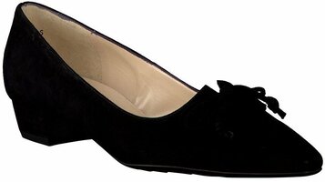 Flache Pumps aus Leder 578228 (Schwarz)