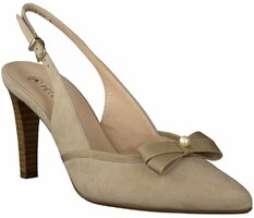 Damen-Slingpumps aus Leder 600842 (Beige)
