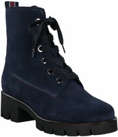 Damen-Schnürboots aus Leder 814751 (Dunkelblau)