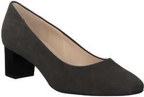Damen-Pumps aus Leder 636150 (Dunkelgrau)