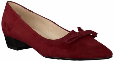 Damen-Pumps aus Leder 638985 (Dunkelrot)