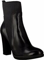 Damen-Stiefeletten aus Leder 612169 (Schwarz)