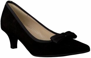 Leder-Pumps mit Absatz 636228 (Schwarz)
