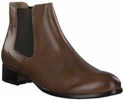 Leder-Stiefeletten 636344 (Mittelbraun)