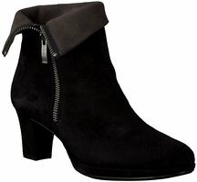 Stiefeletten aus Leder 636976 (Schwarz)