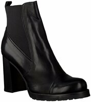 Damen-Stiefeletten aus Leder 612194 (Schwarz)