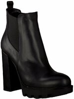Leder-Stiefeletten 639643 (Schwarz)