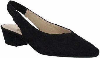 Damen-Slingpumps aus Leder 818835 (Schwarz)
