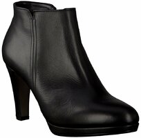 Leder-Plateaustiefeletten 634840 (Schwarz)