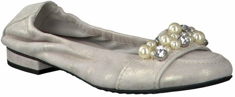 Damen-Ballerinas 650183 (Grau/Silber)
