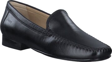 Slipper aus Leder 651527 (Schwarz)