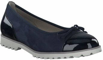 Ballerinas aus Leder 650022 (Dunkelblau)