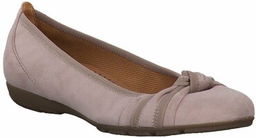 Damen-Ballerinas aus Leder 649491 (Rosa)