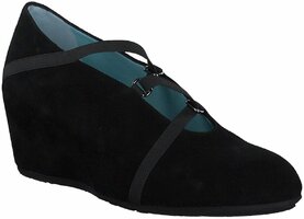 Damen-Schnürpumps aus Leder 709591 (Schwarz)