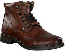 Herren-Schnürboots aus Leder 700514 (Mittelbraun)