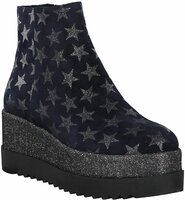 Boots aus Leder 695129 (Dunkelblau)