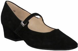 Spangenpumps aus Leder 676779 (Schwarz)