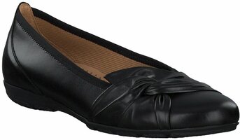 Damen-Ballerinas aus Leder 711767 (Schwarz)