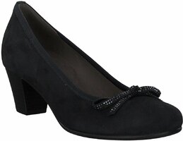 Klassische Pumps aus Leder 711834 (Dunkelblau)
