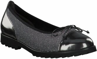 Damen Ballerinas aus Leder 711688 (Silber)