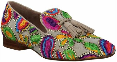 Slipper für Damen 625929 (Beige/Bunt)