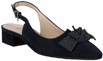 Slingpumps aus Leder 711299 (Dunkelblau)