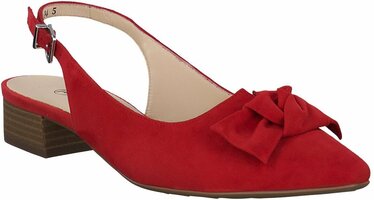 Slingpumps aus Leder 711287 (Rot)